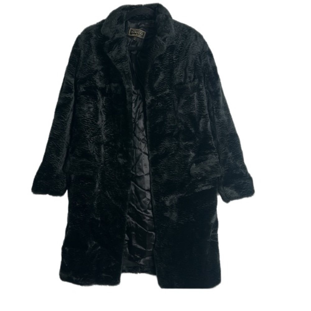 Express faux fur black coat size medium
